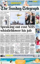 The Sunday Telegraph (UK) Newspaper Front Page for 23 June 2013