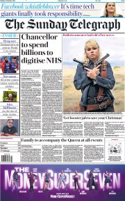 The Sunday Telegraph (UK) Newspaper Front Page for 24 October 2021