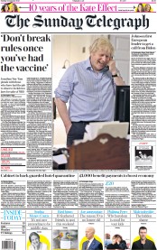 The Sunday Telegraph (UK) Newspaper Front Page for 24 January 2021