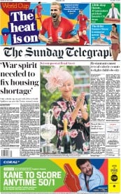 The Sunday Telegraph (UK) Newspaper Front Page for 24 June 2018