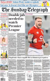 The Sunday Telegraph (UK) Newspaper Front Page for 25 July 2021
