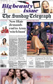 The Sunday Telegraph (UK) Newspaper Front Page for 25 September 2016