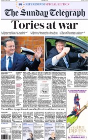 The Sunday Telegraph (UK) Newspaper Front Page for 26 June 2016