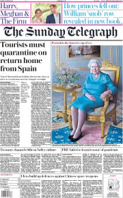 The Sunday Telegraph (UK) Newspaper Front Page for 26 July 2020