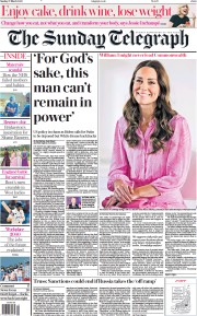 The Sunday Telegraph (UK) Newspaper Front Page for 27 March 2022