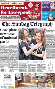 The Sunday Telegraph (UK) Newspaper Front Page for 27 May 2018