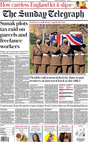 The Sunday Telegraph (UK) Newspaper Front Page for 28 February 2021