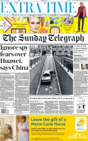 The Sunday Telegraph (UK) Newspaper Front Page for 28 April 2019