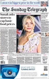 The Sunday Telegraph (UK) Newspaper Front Page for 28 May 2023