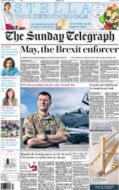 The Sunday Telegraph (UK) Newspaper Front Page for 28 August 2016