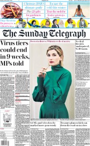 The Sunday Telegraph (UK) Newspaper Front Page for 29 November 2020