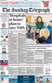 The Sunday Telegraph (UK) Newspaper Front Page for 29 January 2023