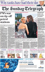 The Sunday Telegraph front page for 29 May 2022