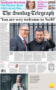 The Sunday Telegraph front page for 2 March 2025