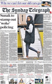 The Sunday Telegraph front page for 30 October 2022