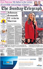 The Sunday Telegraph (UK) Newspaper Front Page for 31 October 2021