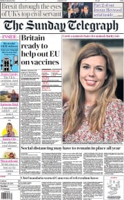 The Sunday Telegraph (UK) Newspaper Front Page for 31 January 2021