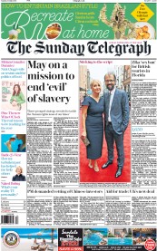 The Sunday Telegraph (UK) Newspaper Front Page for 31 July 2016