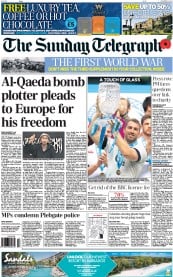 The Sunday Telegraph (UK) Newspaper Front Page for 3 November 2013