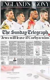 The Sunday Telegraph (UK) Newspaper Front Page for 3 November 2019