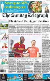 The Sunday Telegraph (UK) Newspaper Front Page for 3 April 2016