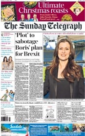 The Sunday Telegraph (UK) Newspaper Front Page for 4 December 2016