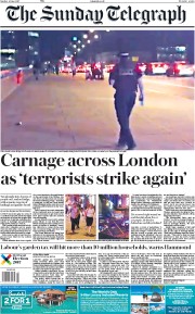 The Sunday Telegraph (UK) Newspaper Front Page for 4 June 2017