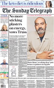 The Sunday Telegraph front page for 4 September 2022