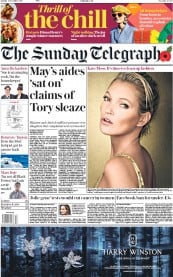 The Sunday Telegraph (UK) Newspaper Front Page for 5 November 2017
