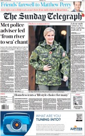 The Sunday Telegraph front page for 5 November 2023
