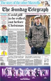 The Sunday Telegraph (UK) Newspaper Front Page for 5 December 2021