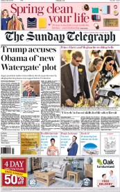 The Sunday Telegraph (UK) Newspaper Front Page for 5 March 2017