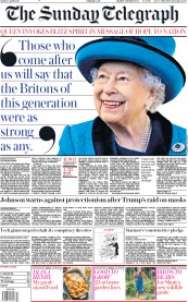 The Sunday Telegraph (UK) Newspaper Front Page for 5 April 2020