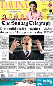 The Sunday Telegraph (UK) Newspaper Front Page for 5 May 2019