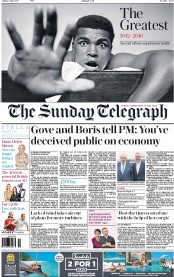 The Sunday Telegraph (UK) Newspaper Front Page for 5 June 2016