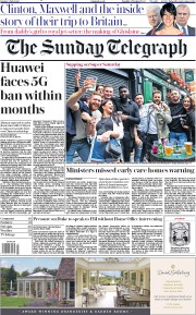The Sunday Telegraph (UK) Newspaper Front Page for 5 July 2020