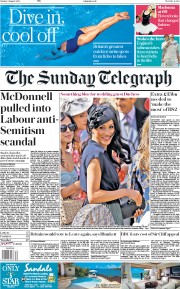The Sunday Telegraph (UK) Newspaper Front Page for 5 August 2018