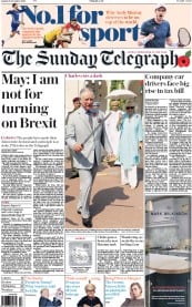 The Sunday Telegraph (UK) Newspaper Front Page for 6 November 2016