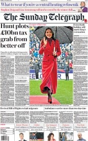 The Sunday Telegraph (UK) Newspaper Front Page for 6 November 2022