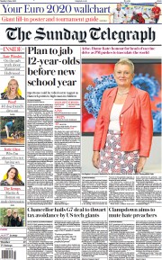 The Sunday Telegraph (UK) Newspaper Front Page for 6 June 2021