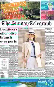 The Sunday Telegraph (UK) Newspaper Front Page for 7 October 2018