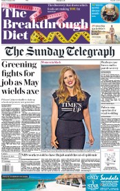 The Sunday Telegraph (UK) Newspaper Front Page for 7 January 2018