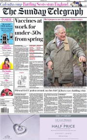 The Sunday Telegraph (UK) Newspaper Front Page for 7 February 2021