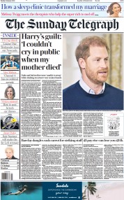 The Sunday Telegraph (UK) Newspaper Front Page for 8 January 2023