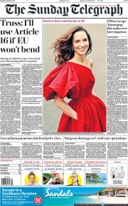 The Sunday Telegraph front page for 9 January 2022