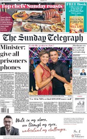 The Sunday Telegraph (UK) Newspaper Front Page for 9 September 2018