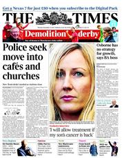 The Times (UK) Newspaper Front Page for 10 December 2012