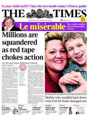 The Times (UK) Newspaper Front Page for 10 January 2013