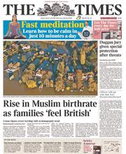 The Times (UK) Newspaper Front Page for 10 January 2014