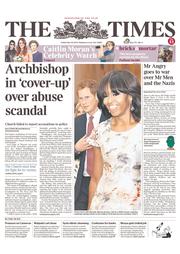The Times (UK) Newspaper Front Page for 10 May 2013